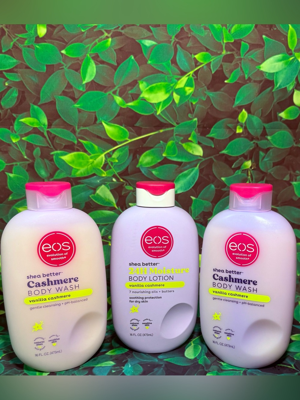 Eos Body Wash and Lotion Set.